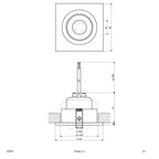 EVN Power-LED Leuchte weiß schwenkbar viereckig 60x60x44mm 3W 3000K 170lm 21-40° IP20