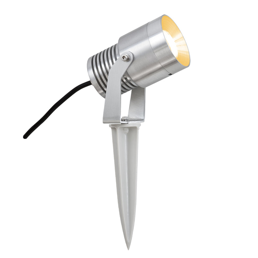 EVN LED Spot Aluminium schwenkbar drehbar rund 75x154mm 10W 3000K 550lm 21-40° 24V IP67 mit Erdspieß