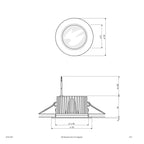 EVN LED Leuchte Edelstahl Optik rund 105x55mm 11W 3000K 1130lm >80° 24V IP44