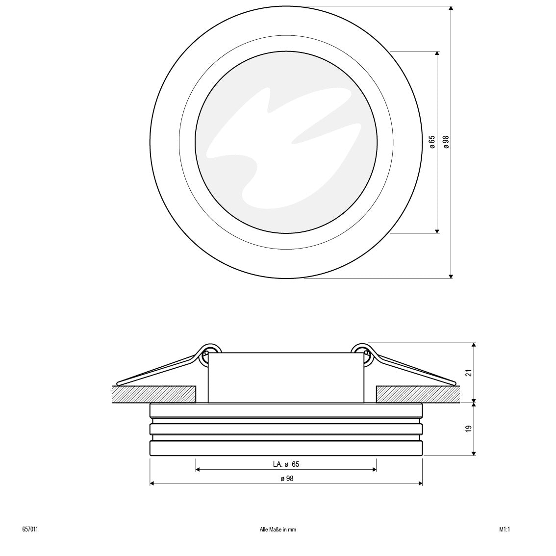 EVN Leuchte Chrom rund 98x40mm 12V IP65