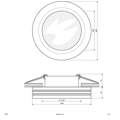 EVN Leuchte Chrom rund 98x40mm 12V IP65