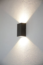 EVN LED 2-flammige Leuchte anthrazit rechteckig 160x100x66mm 12W 3000K 456lm >80° 100-240V IP54