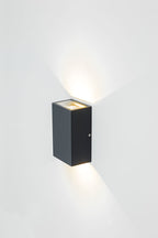 EVN LED 2-flammige Leuchte anthrazit rechteckig 160x100x66mm 12W 3000K 456lm >80° 100-240V IP54