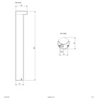 EVN Power-LED Pollerleuchte anthrazit rund 90x650mm 7W 3000K 427lm >80° 100-240V IP54