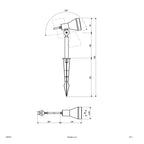 EVN Leuchte anthrazit schwenkbar rund 65x420mm 220-240V IP54 mit Erdspieß