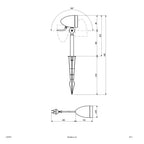 EVN Leuchte anthrazit schwenkbar rund 65x430mm 220-240V IP54 mit Erdspieß