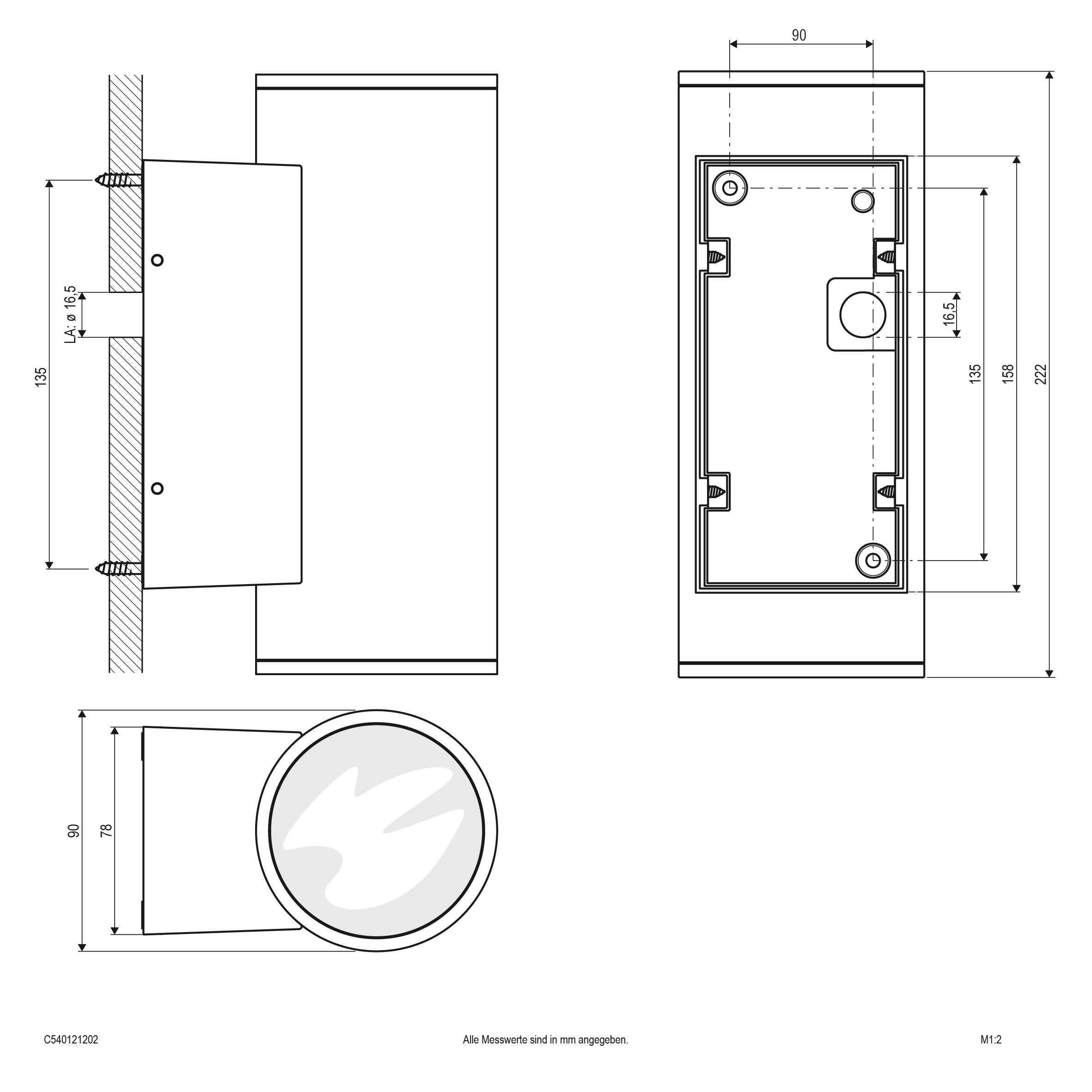 EVN Power-LED Leuchte weiß rund 90x135mm 24W 3000K 850lm 41-80° 220-240V IP54