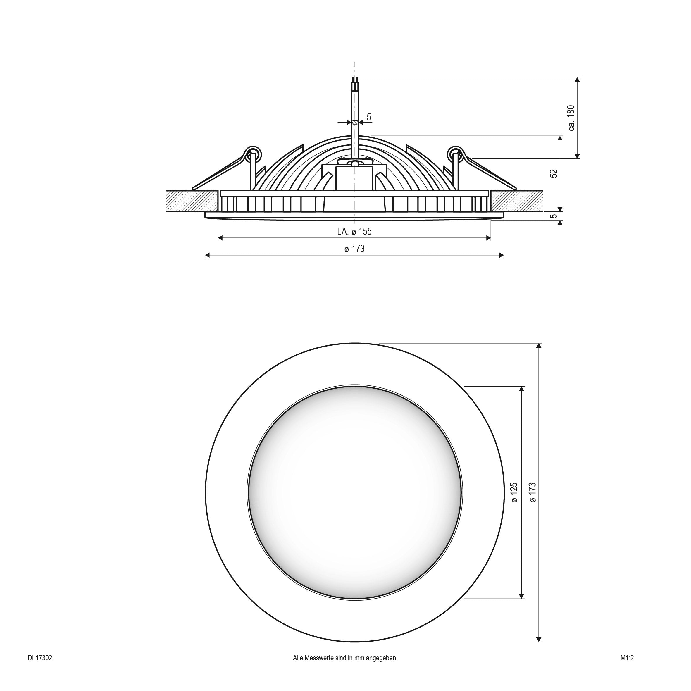 EVN LED Leuchte weiß rund 173x57mm 18W 3000K 982lm >80° IP20