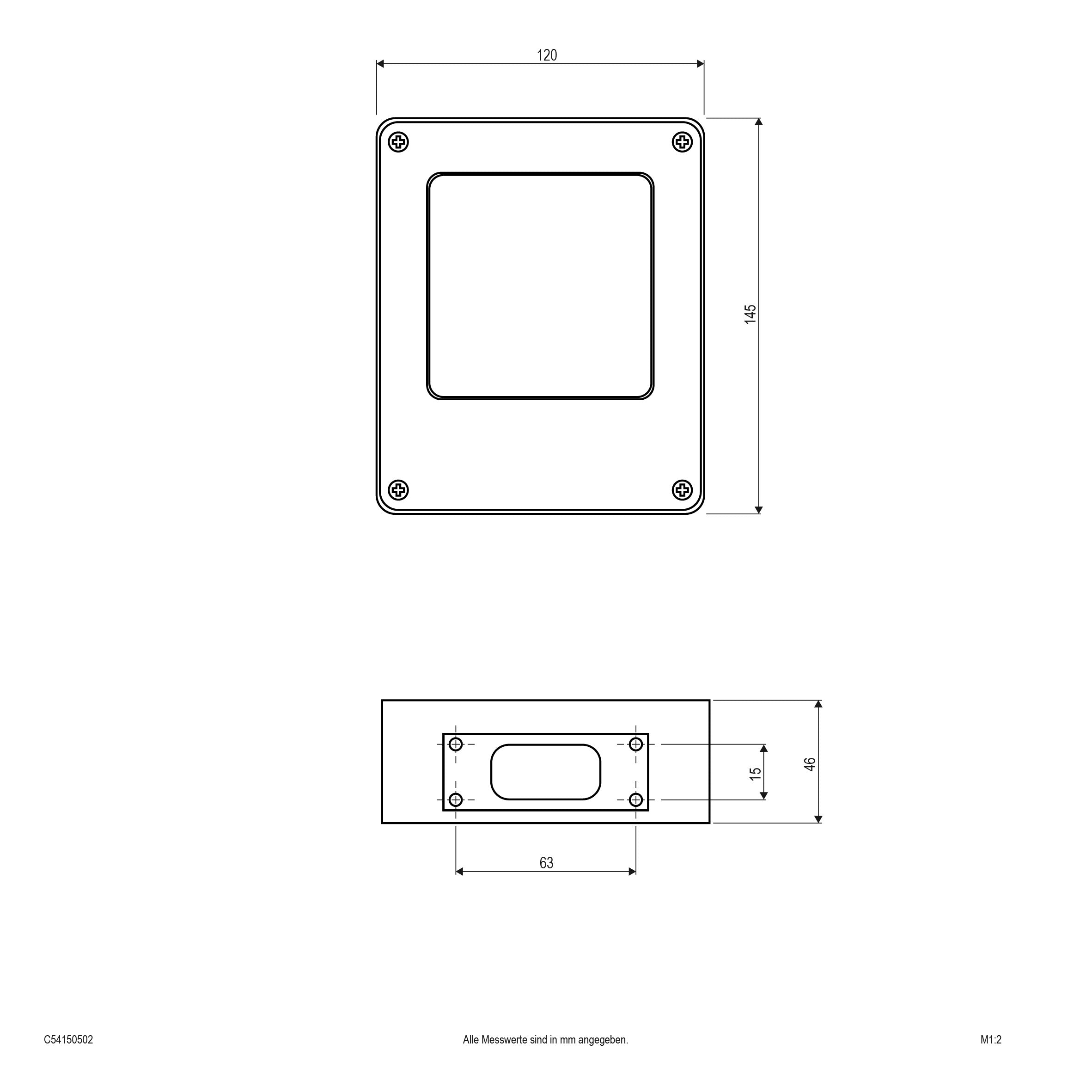 EVN LED Leuchte anthrazit rechteckig 145x120x46mm 5W 3000K 450lm >80° 100-240V IP54