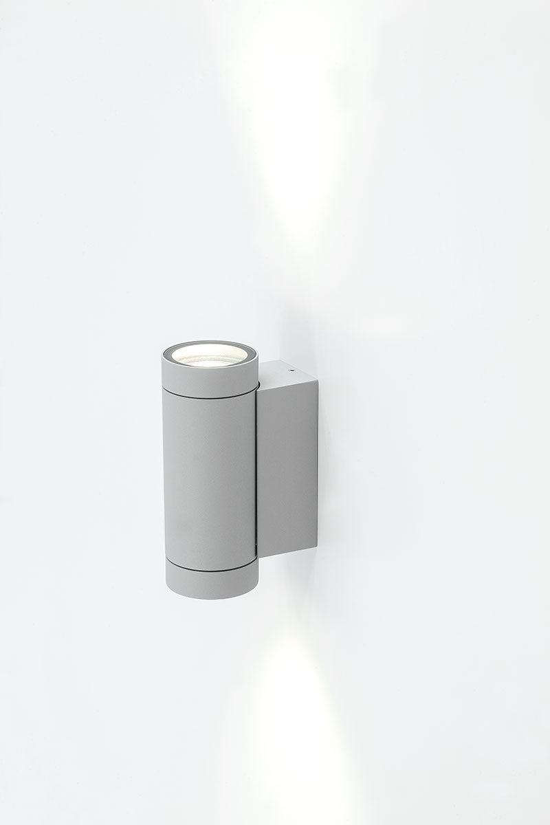EVN 2-flammige Wandleuchte grau rund 65x103mm 220-240V IP54