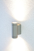 EVN 2-flammige Wandleuchte grau rund 65x103mm 220-240V IP54