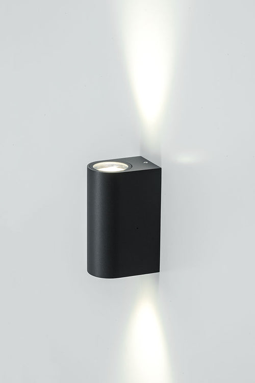 EVN 2-flammige Wandleuchte anthrazit halbrund 150x68x93mm 220-240V IP44