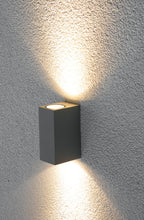 EVN 2-flammige Wandleuchte anthrazit rechteckig 150x68x93mm 220-240V IP44