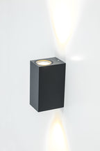 EVN 2-flammige Wandleuchte anthrazit rechteckig 150x68x93mm 220-240V IP44