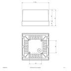EVN LED Leuchte anthrazit viereckig 152x152x90mm 9W 4000K 740lm >80° 100-240V IP54