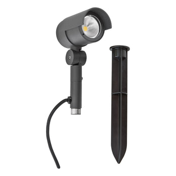 EVN LED Spot anthrazit schwenkbar drehbar rund 75x227mm 15W 3000K 934lm 41-80° 200-240V IP65 mit Erdspieß