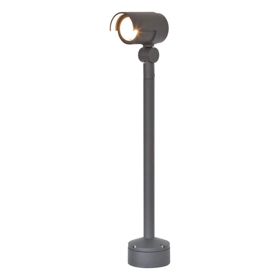 EVN LED Spot anthrazit schwenkbar drehbar rund 75x580mm 15W 3000K 934lm 41-80° 200-240V IP65 mit Anbausockel