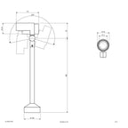 EVN LED Spot anthrazit schwenkbar drehbar rund 75x580mm 15W 3000K 934lm 41-80° 200-240V IP65 mit Anbausockel