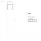 EVN LED Wegeleuchte anthrazit rechteckig 120x40x650mm 6W 3000K 218lm 41-80° 200-240V IP54