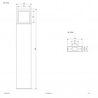 EVN LED Wegeleuchte anthrazit rechteckig 120x40x650mm 6W 3000K 218lm 41-80° 200-240V IP54