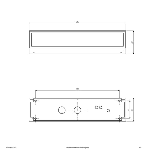EVN LED Leuchte anthrazit rechteckig 61x252x62mm 18W 3000K 517lm >80° 200-240V IP65