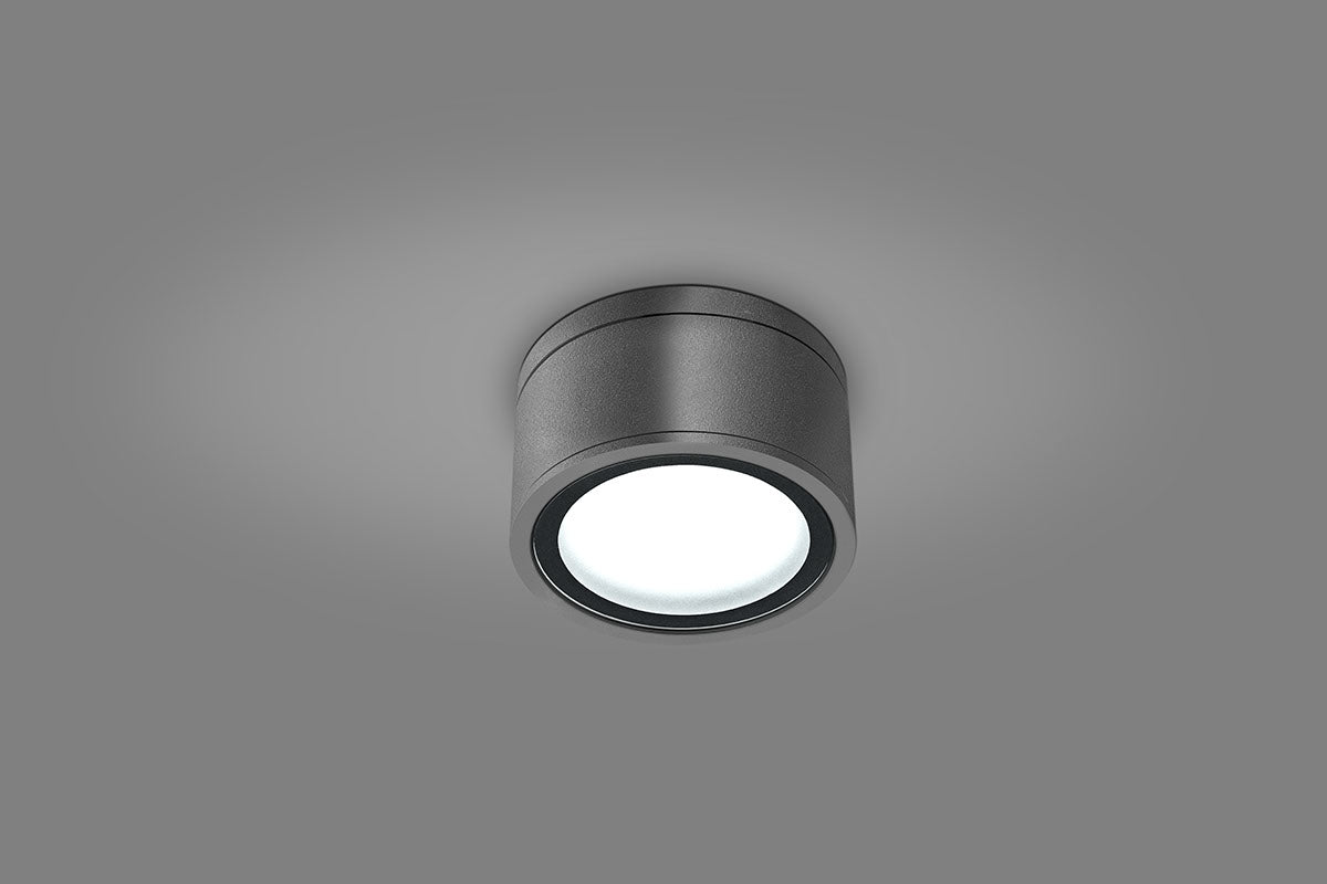 EVN Anbauleuchte anthrazit rund 108x63mm 230V IP54