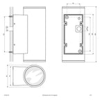 EVN Power-LED Leuchte anthrazit rund 90x135mm 24W 4000K 875lm 41-80° 220-240V IP54