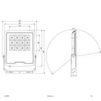 EVN LED Strahler schwarz schwenkbar rechteckig 333x51x420mm 150W 4000K 18750lm >80° 220-240V IP65