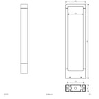 EVN Power-LED Wegeleuchte anthrazit schwenkbar rechteckig 160x54x650mm 7W 3000K 497lm >80° 220-240V IP54