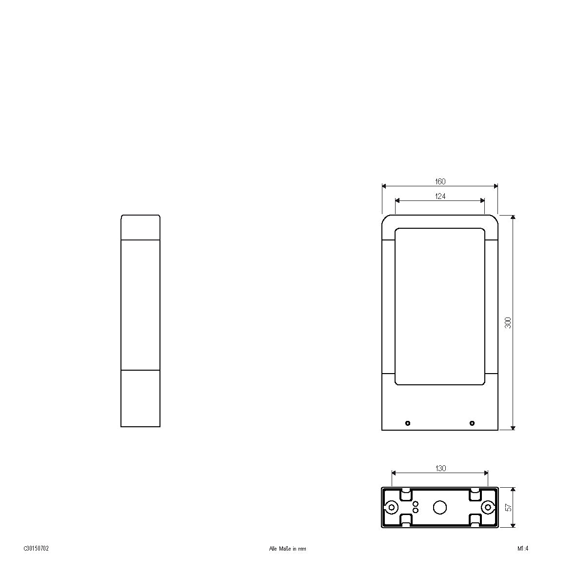 EVN Power-LED Wegeleuchte anthrazit schwenkbar rechteckig 160x54x300mm 7W 3000K 497lm >80° 220-240V IP54