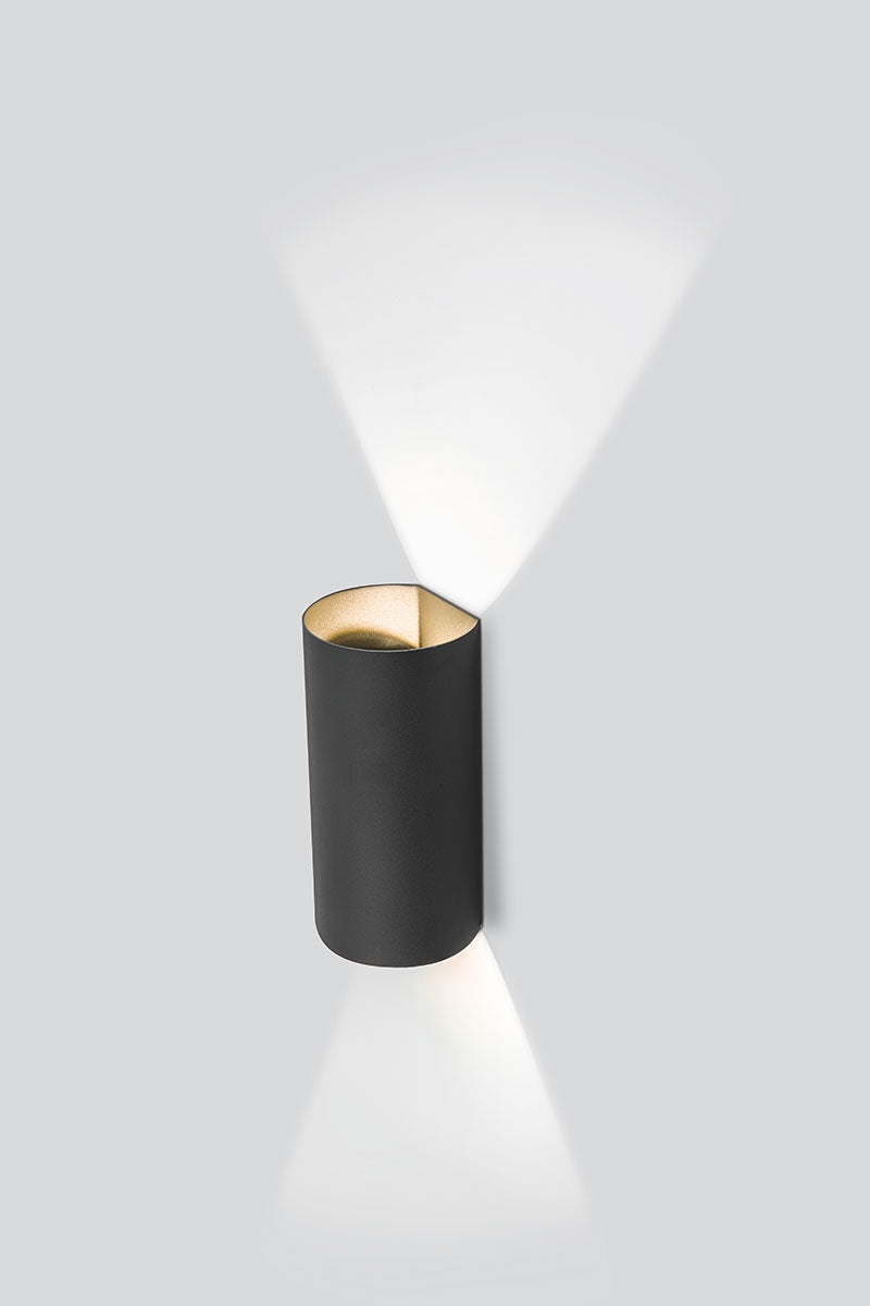 EVN LED Leuchte anthrazit halbrund 240x120x117mm 12W 3000K 362lm 41-80° 100-240V IP54