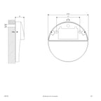 EVN LED Leuchte anthrazit rund 160x35mm 3W 3000K 298lm 41-80° 100-240V IP54