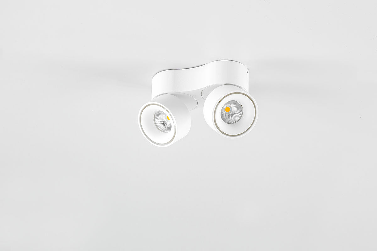 EVN LED Anbauleuchte weiß schwenkbar drehbar rund 80x84mm 18W 3000K 750lm 21-40° 200-240V IP20