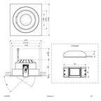 EVN LED Leuchte weiß drehbar schwenkbar viereckig 125x125x100mm 12W 3000K 1000lm 21-40° 100-230V IP20