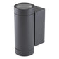 EVN 2-flammige Wandleuchte anthrazit rund 65x103mm 220-240V IP54