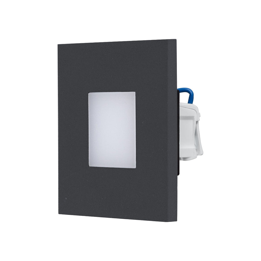 EVN LED Leuchte anthrazit(V4A) viereckig 76x76x40mm 1,8W 3000K 55lm 220-240V IP44