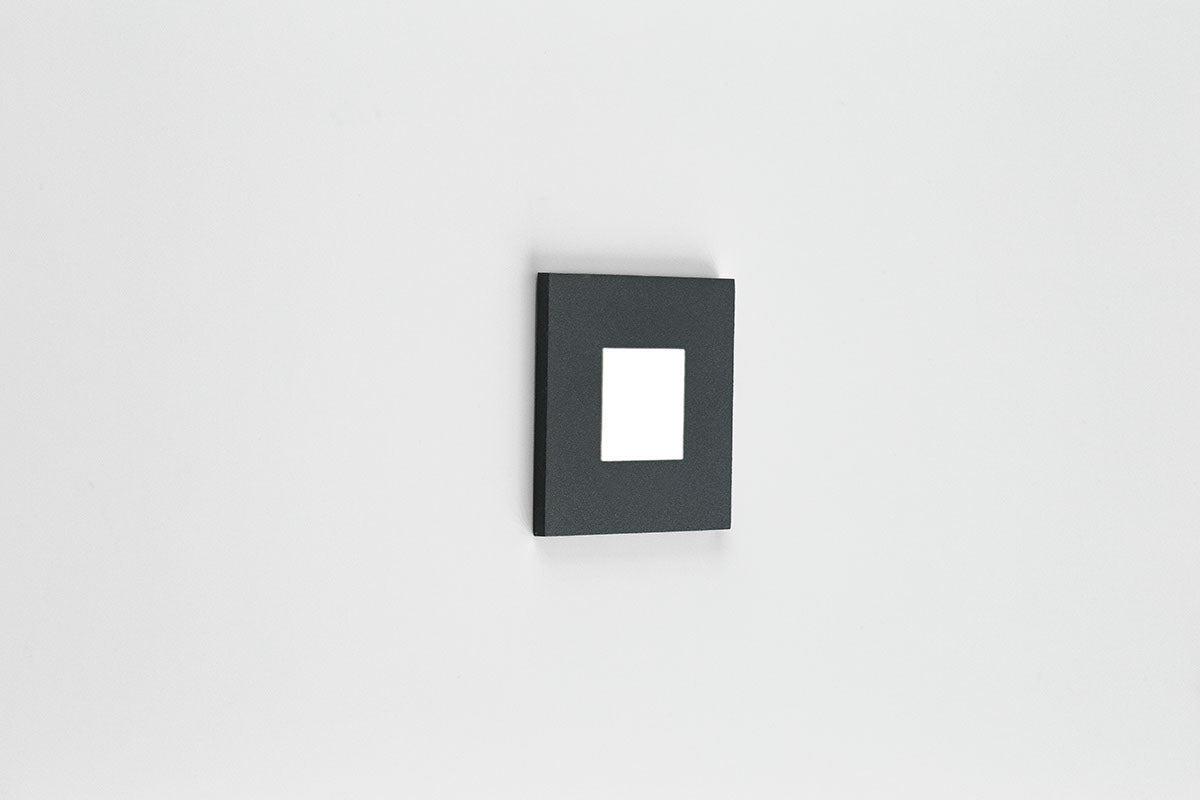 EVN LED Leuchte anthrazit(V4A) viereckig 76x76x40mm 1,8W 3000K 55lm 220-240V IP44