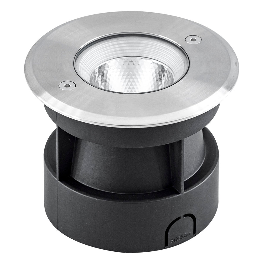 EVN LED Bodeneinbauleuchte Edelstahl Optik rund 120x94mm 6W 3000K 419lm 5-10° 100-240V IP67