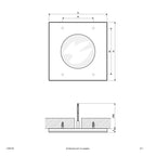 EVN LED Leuchte Edelstahl Optik viereckig 75x75x6mm 2,5W 3000K 100lm >80° 12V IP20