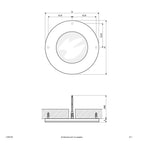 EVN LED Leuchte Edelstahl Optik rund 75x6mm 2,5W 3000K 100lm >80° 12V IP20