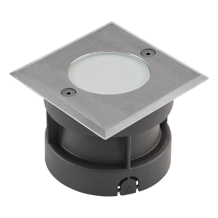 EVN LED Bodeneinbauleuchte Edelstahl Optik viereckig 100x100x70mm 2,5W 4000K 124lm >80° 100-240V IP67
