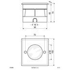 EVN LED Bodeneinbauleuchte Edelstahl Optik viereckig 100x100x70mm 2,5W 4000K 124lm >80° 100-240V IP67