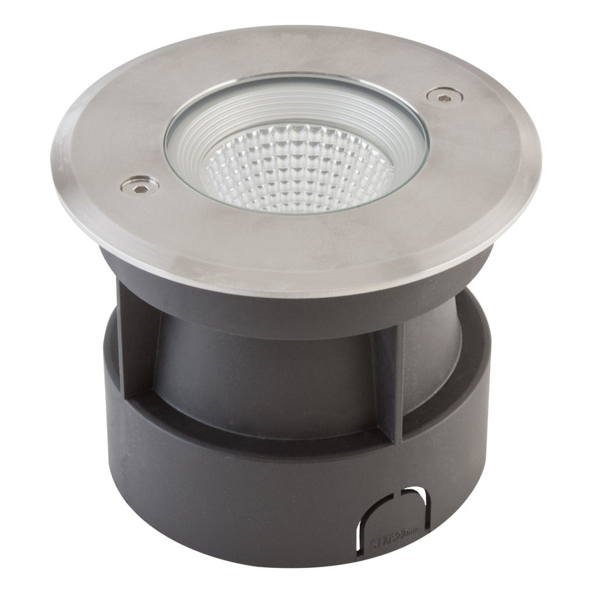 EVN LED Bodeneinbauleuchte Edelstahl Optik rund 120x94mm 6W 4000K 432lm 41-80° 100-240V IP67