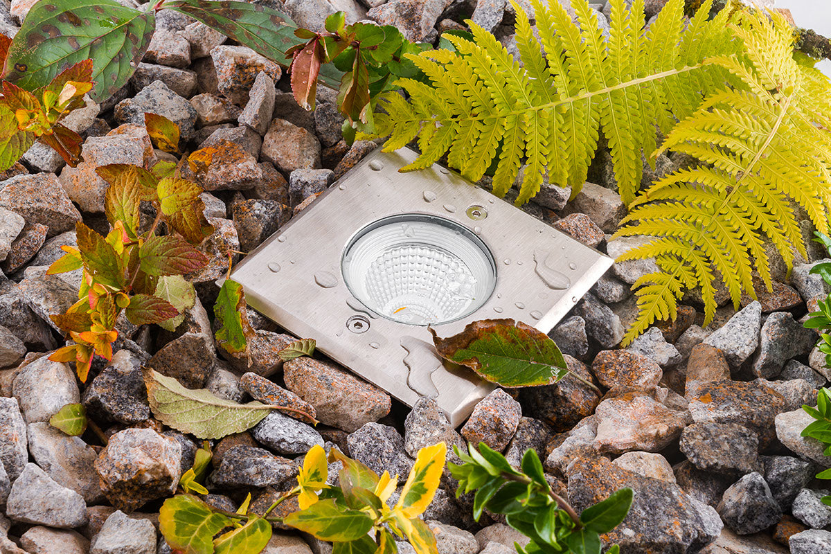 EVN LED Bodeneinbauleuchte Edelstahl Optik viereckig 120x120x94mm 6W 3000K 420lm 41-80° 100-240V IP67