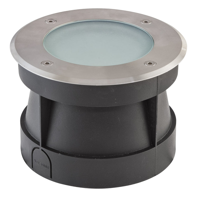 EVN LED Bodeneinbauleuchte Edelstahl Optik rund 180x125mm 12W 4000K 1047lm 41-80° 110-240V IP67