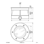 EVN LED Bodeneinbauleuchte Edelstahl Optik rund 220x135mm 24W 4000K 1645lm 21-40° 110-240V IP67