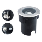 EVN LED Bodeneinbauleuchte Edelstahl Optik justierbar rund 135x115mm 7W 3000K 373lm 21-40° 220-240V IP67