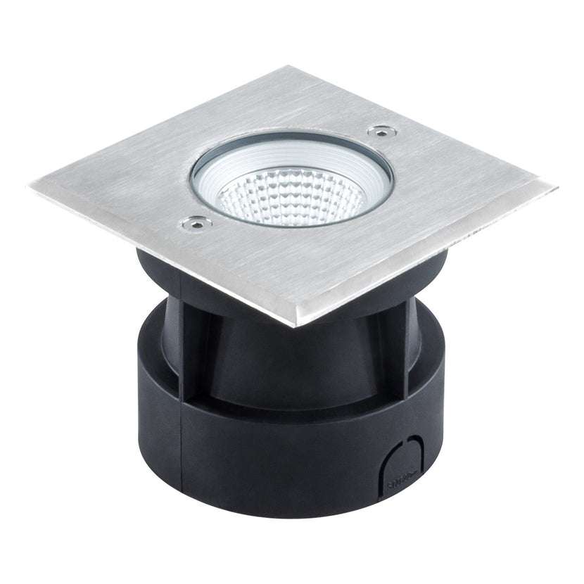 EVN LED Bodeneinbauleuchte Edelstahl Optik viereckig 120x120x94mm 3W 3000K 235lm 41-80° 100-240V IP67
