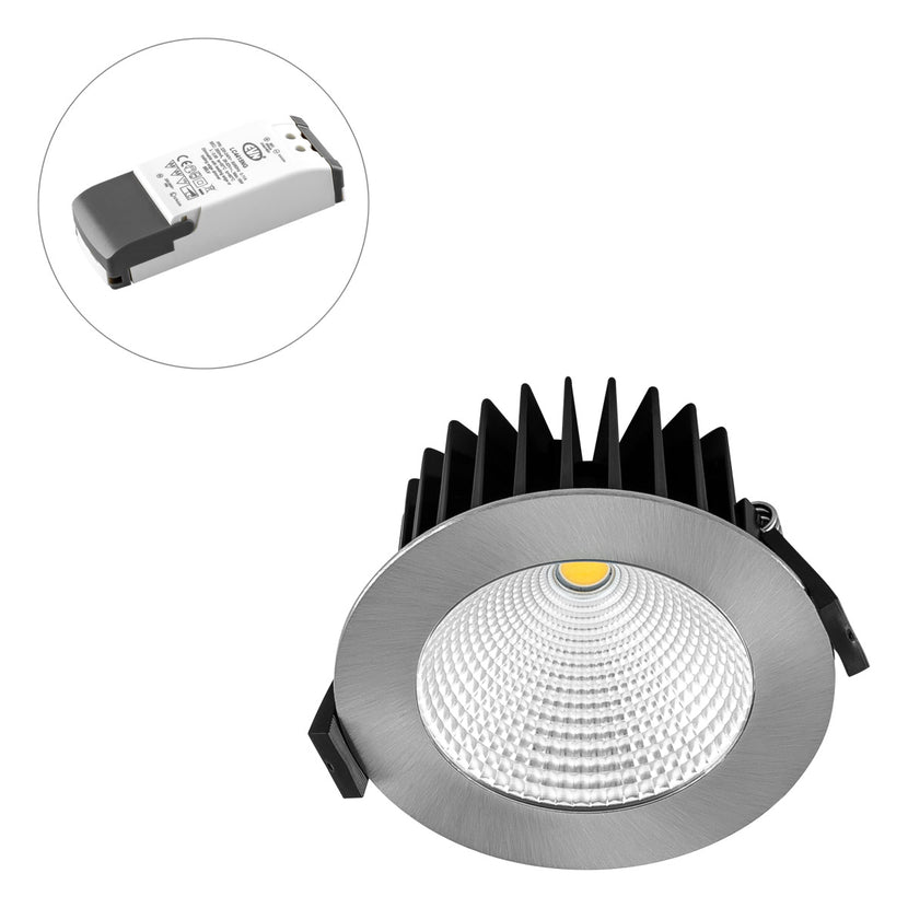 EVN LED Downlight Chrom rund 103x60mm 15W 3000K 1432lm 41-80° 220-240V IP44