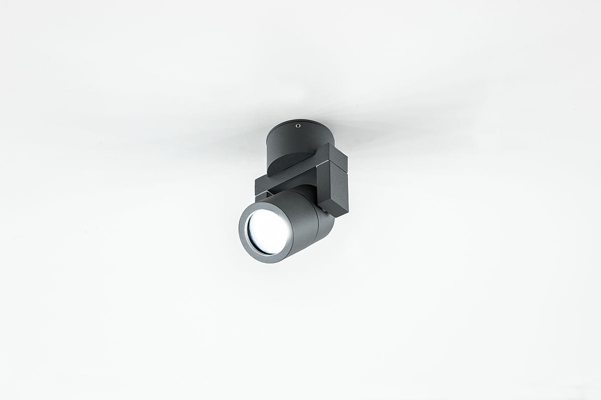EVN Anbauleuchte anthrazit schwenkbar drehbar rund 55x152mm 220-240V IP54